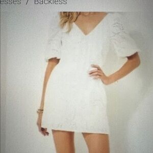 Lilly Pulitzer Celestina V-Neck Romper Resort White Ladder Vine Eyelet - NWT